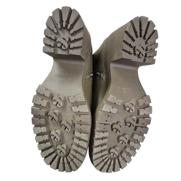 Sam & Libby Chelsea olive green vegan chunky Platform boots Sz 9 NWOT - Picture 5 of 6